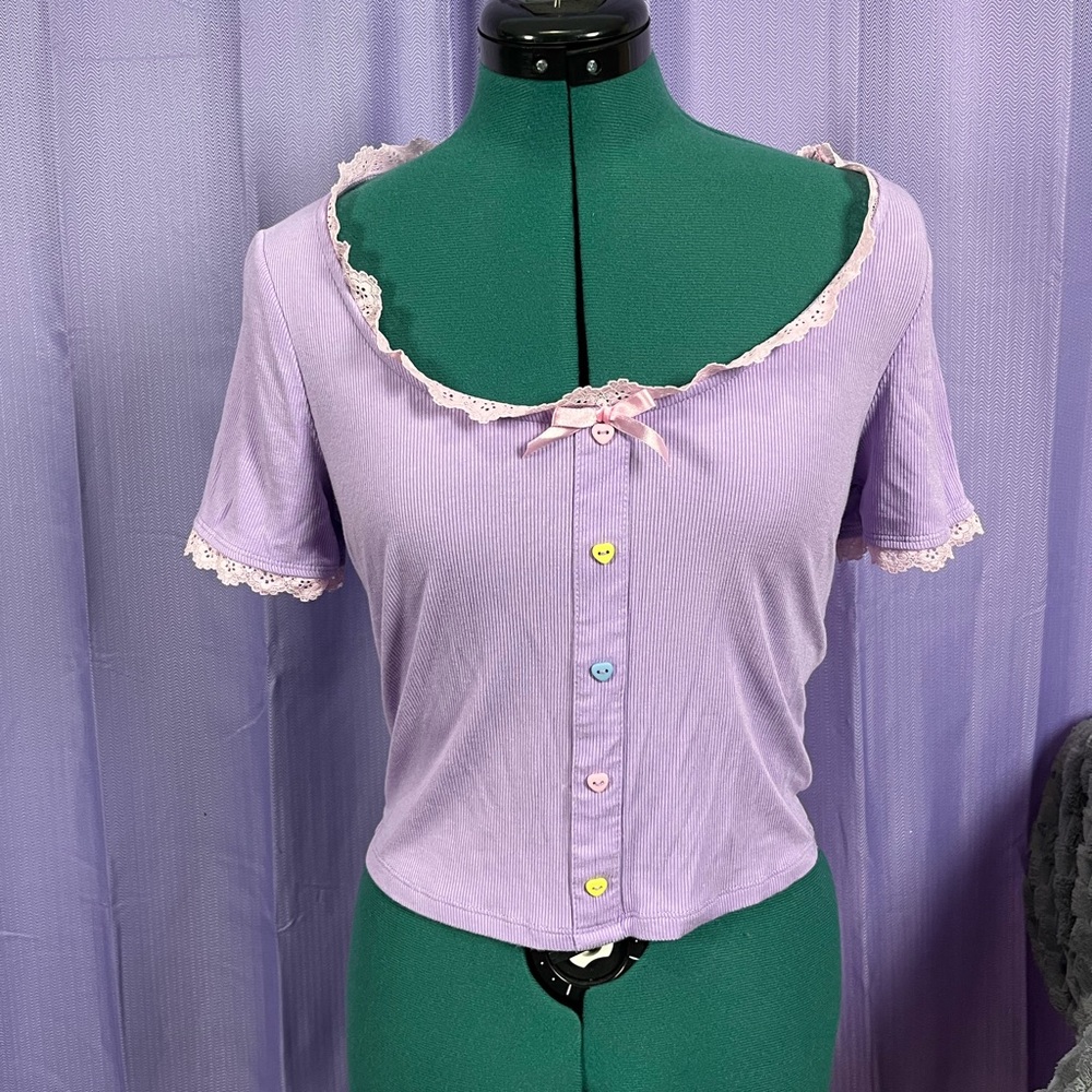Sweet Society Purple Stretchy Top